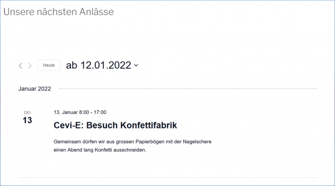 Terminansicht Terminansicht